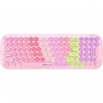 UBOTIE Renkli 100 Tulu Bluetooth Klavye-Pink Colorful