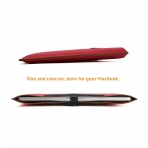 UCCHARMING MacBook Pro/iPad Pro Set/Deri Klf (Touch Bar/15 in)-Red