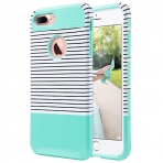 ULAK iPhone 7 Plus Knox Armor Slim Hard Klf-Minimal Mint Stripes