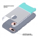 ULAK iPhone 7 Plus Knox Armor Slim Hard Klf-Minimal Mint Stripes Grey