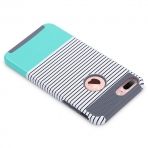 ULAK iPhone 7 Plus Knox Armor Slim Hard Klf-Minimal Mint Stripes Grey