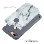 ULAK iPhone 7 Plus Slim Hybrid Knox Armor Klf-Marble Pattern