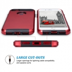 ULAK Case Apple iPhone 7 Colorful Serisi Slim Hybrid Klf-Red-Black
