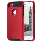 ULAK Case Apple iPhone 7 Colorful Serisi Slim Hybrid Klf-Red-Black
