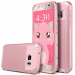 ULAK Samsung Galaxy S7 Hybrid Slim K�l�f-Rose Gold-Rose Gold  