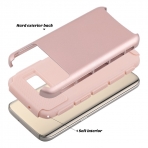 ULAK Samsung Galaxy S7 Hybrid Slim K�l�f-Rose Gold-Rose Gold  