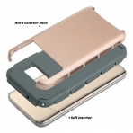 ULAK Samsung Galaxy S7 Hybrid Slim K�l�f-Rose Gold-Grey