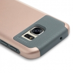 ULAK Samsung Galaxy S7 Hybrid Slim K�l�f-Rose Gold-Grey