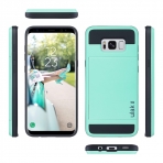 ULAK Samsung Galaxy S8 Plus Slim C�zdan K�l�f-Mint Green Black