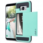 ULAK Samsung Galaxy S8 Plus Slim Czdan Klf-Mint Green Black
