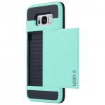 ULAK Samsung Galaxy S8 Plus Slim C�zdan K�l�f-Mint Green Black