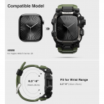 ULTIMAL Apple Watch 10 46mm Rugged Kay -Army Green