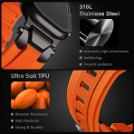 ULTIMAL Apple Watch Ultra 3/2/1 Kay -Black Orange