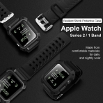 UMTELE Apple Watch 42mm Rugged Klf Kay (2 Ekran Koruyucu Dahildir)