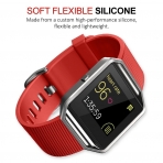 UMTELE Fitbit Blaze Yumuak Silikon Kay (Kk)-Orange Red