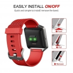 UMTELE Fitbit Blaze Yumuak Silikon Kay (Kk)-Orange Red