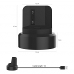 UMTELE Fitbit Ionic Silikon arj Stand-Black
