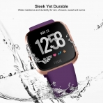 UMTELE Fitbit Versa Silikon Kay (Small)-Dark Purple