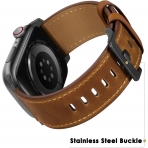 UUPWPOKT Apple Watch Ultra 2. Nesil Kay (49mm)-Retro Brown Black