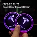 Uxcer Tesla Model Uyumlu Bardak Tutucu LED Aksesuar