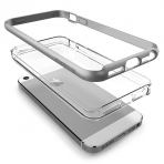 VRS Design iPhone 5/5S/SE Crystal Bumper Serisi Klf (MIL-STD-810G)-Satin Silver
