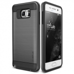 VRS Design Samsung Galaxy Note 5 Verge Serisi Klf (MIL-STD-810G)-Dark Silver