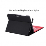Valkit Microsoft Surface 3 Deri Stand Klf-Black