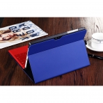 Valkit Microsoft Surface 3 Deri Stand Klf-Blue