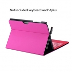 Valkit Microsoft Surface 3 Deri Stand Klf-Pink