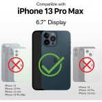 Vena vCommute Apple iPhone 13 Pro Max Kartlkl Deri Klf (MIL-STD-810G)-Silver