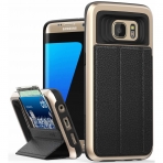 Vena Samsung Galaxy S7 Edge Kartlkl Kickstand Klf-Gold Black