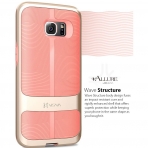 Vena Samsung Galaxy S7 Edge Slim Hybrid Klf-Gold-Coral Pink