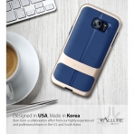Vena Samsung Galaxy S7 Edge Slim Hybrid Klf-Gold-Navy Blue