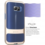 Vena Samsung Galaxy S7 Edge Slim Hybrid Klf-Gold-Navy Blue