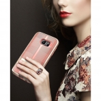 Vena Samsung Galaxy S7 Slim Hybrid Klf-Gold-Coral Pink