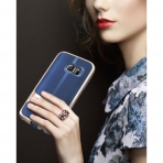 Vena Samsung Galaxy S7 Slim Hybrid Klf-Gold-Navy Blue