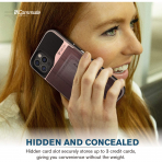 Vena vCommute Serisi iPhone 12 Pro Max Kartl�kl� Deri K�l�f (MIL-STD-810G)-Red