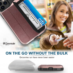 Vena vCommute Serisi iPhone 12 Pro Max Kartl�kl� Deri K�l�f (MIL-STD-810G)-Red