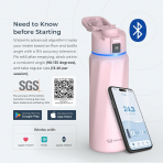 WATERH BOOST Yaltml Akll Su iesi (1 Litre)-Pink