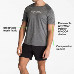 WHOOP 5.0 ve MG Uyumlu Akll Antrenman Tirt(Grey)-XL