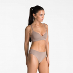 WHOOP 5.0 ve MG Uyumlu Akll T-Shirt Bralet(Taupe)-XS