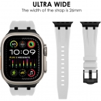 WINGLE Apple Watch Ultra 2. Nesil Silikon Kay (49mm)-White