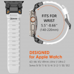 WINGLE Apple Watch Ultra 3/2/1.Nesil Silikon Kay-Black