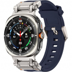 WINGLE Naylon Galaxy Watch Ultra Kay�� (47mm)-Titanium/Blue