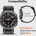 WINGLE Naylon Galaxy Watch Ultra 2 Kay�� (47mm)-Black/Black
