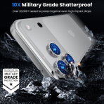 WSKEN iPhone 17 Pro/17 Pro Max Kamera Koruyucu-Silver Titanium