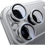 WSKEN iPhone 17 Pro/17 Pro Max Kamera Koruyucu-Silver Titanium