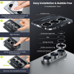 WSKEN Galaxy Z Fold 7 Kamera Lens Koruyucu -Silver 