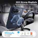 WSKEN iPhone Duo Manyetik Y�z�k Standl� K�l�f-Matte Blue