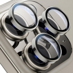 WSKEN iPhone 15 Pro/15 Pro Max Kamera Koruyucu-Natural Titanium